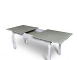 Jedálenský rozkladací / rozťahovací stôl z masívu biely